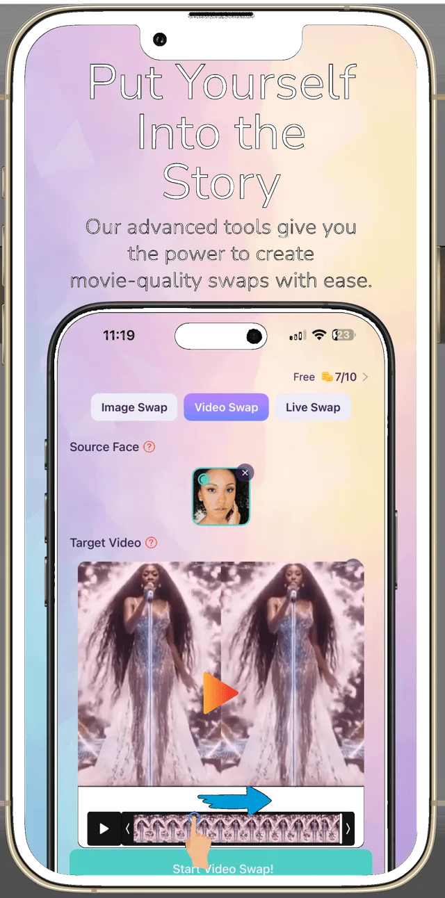 Video face swap feature